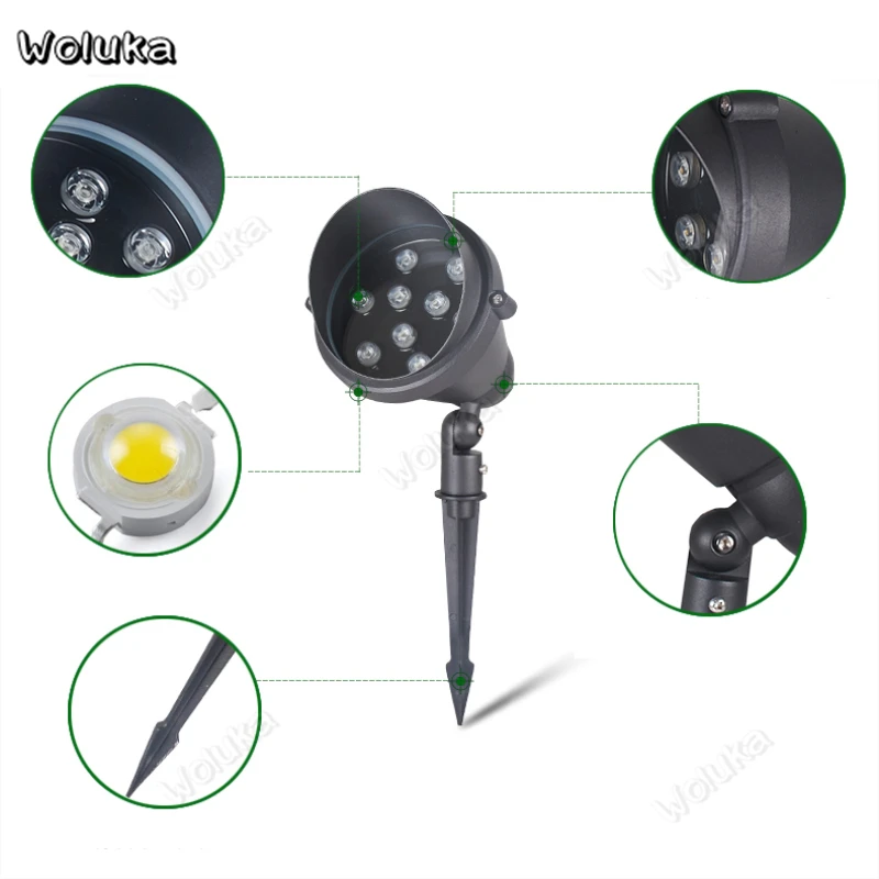 Цветной Светодиодный проекционный светильник на дерево для фотосъемки 6 Вт с