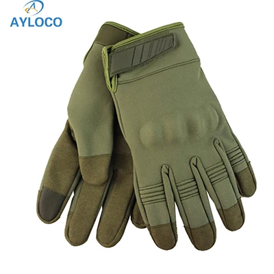 army green Водонепроницаемые перчатки с сенсорным экраном занятия спортом на свежем воздухе, охота, велосипедные тактические перчатки - Цвет: army green