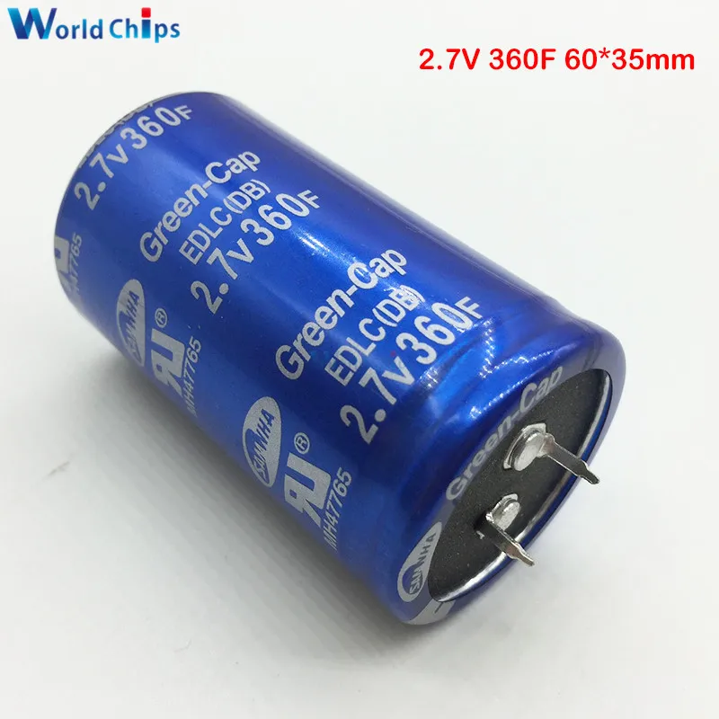 2 7 в 360F 60*35 мм супер фарад конденсатор 2.7V360F 60x35 низкая ESR высокочастотный Ultracapacitor