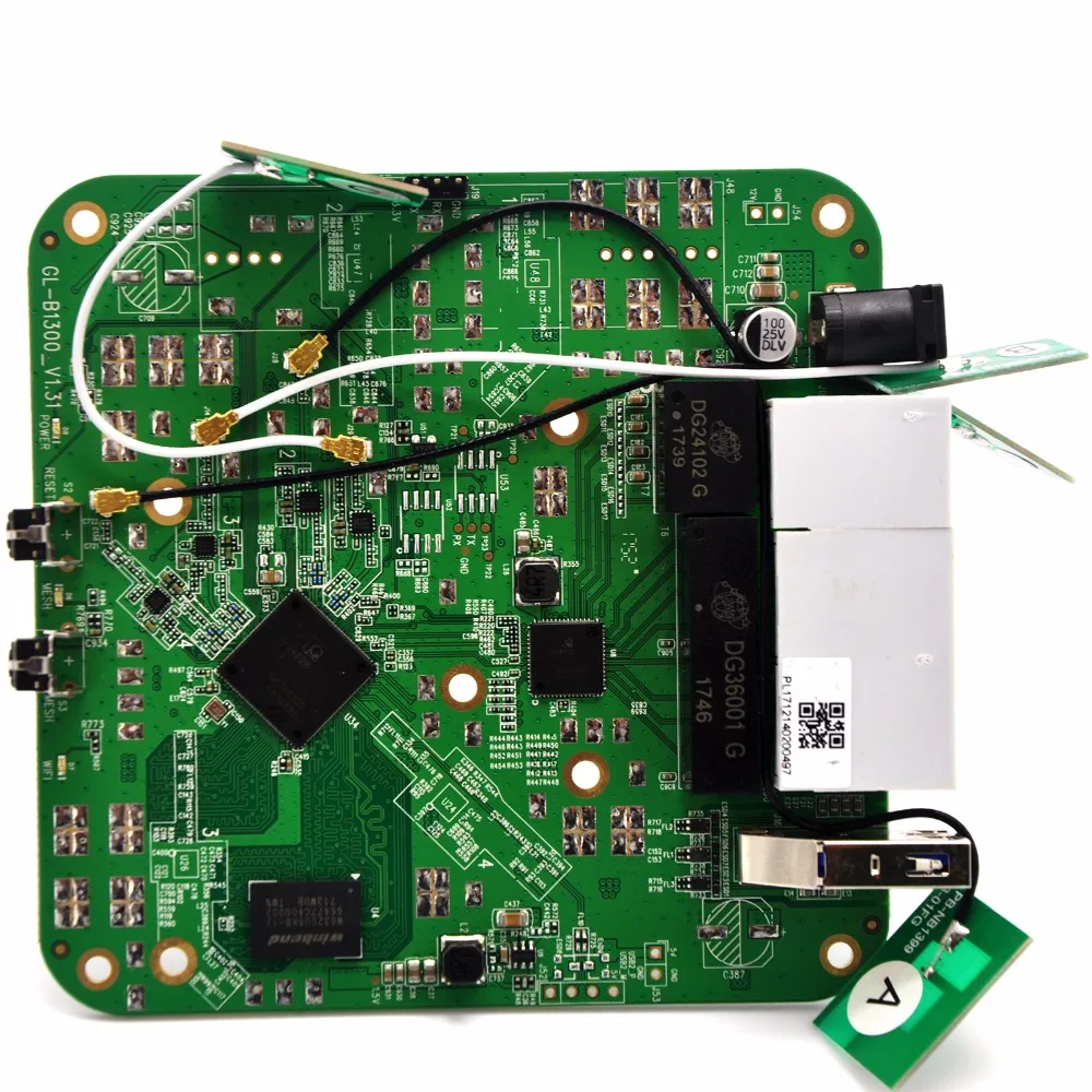 GL. iNet GL-B1300 802.11AC 5 ГГц 1300 Мбит/с беспроводной Wi-Fi маршрутизатор путешествия Ethernet гигабитный двухдиапазонный vpn-маршрутизатор OPENWRT USB 32 Мб Flash