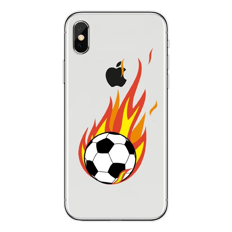 TPU Футбольный Мягкий ТПУ силиконовый чехол для iPhone XS Max 8 8Plus 7 6S 6splus 5 5S SE XR мультяшный футбольный милый чехол - Цвет: TPU