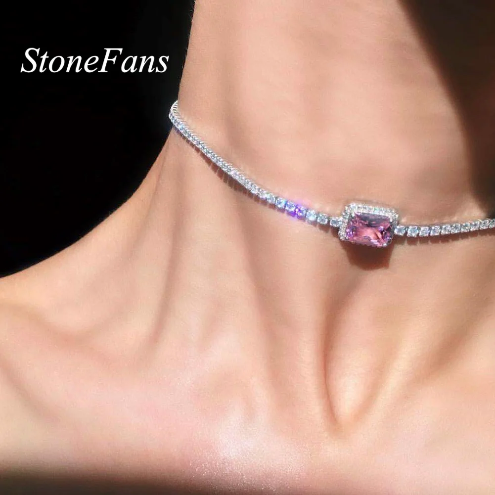 StoneFans, звезда, роскошный кристалл, простое колье-ошейник, ожерелье для женщин, розовый Collana Kolye Bijoux Collares Mujer Gargantilha, колье, подарок