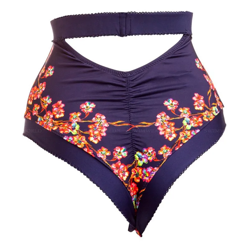 One piece swimsuit women high cut out swimwear floral printed bikinis scrunch bottoms bathing suits sexy bodysuit 2020 beachwear | Спорт и