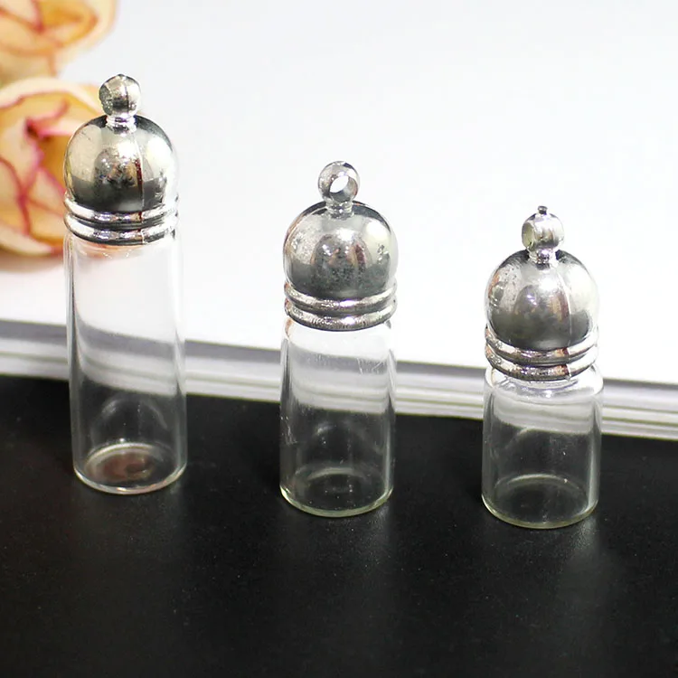 Large Pendant 2 шт бутылочка для парфюма подвеска-ароматизатор брелок-бутылка Цепочки и ожерелья эфирное масло бутылки кулон Цепочки и ожерелья ювелирные украшения сделай сам - Окраска металла: Large Pendant