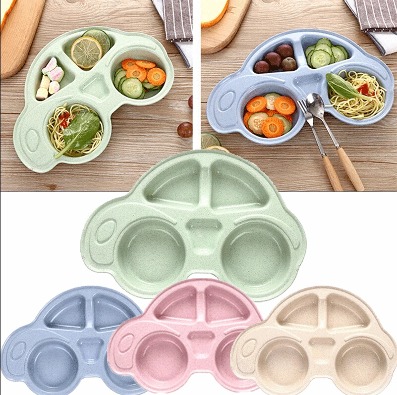 США детская тарелка для детского питания в форме автомобиля силиконовый коврик