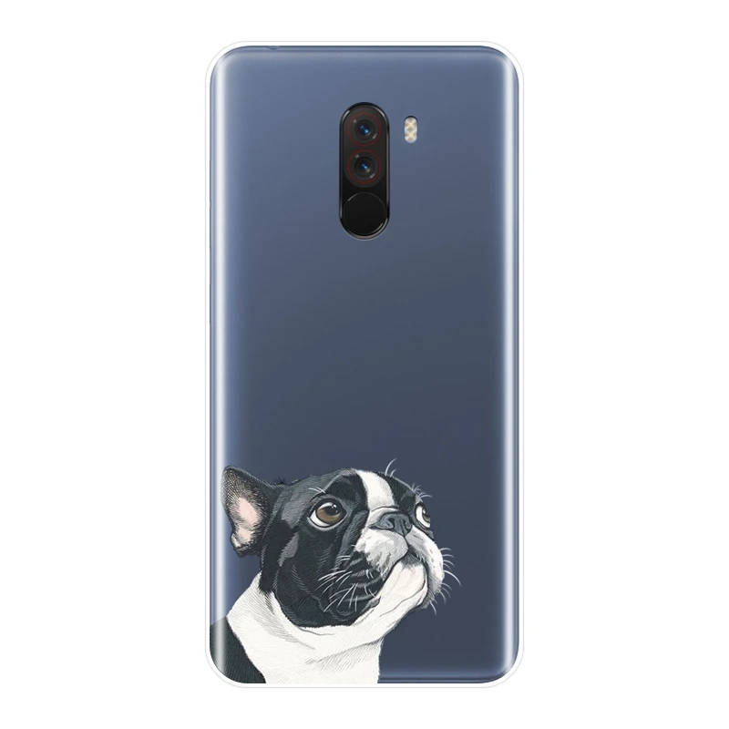 Силиконовый чехол для телефона с Мопсом Pocophone F1 Xiaomi Redmi Note 4 4X 5 5A 6 Pro Prime мягкая