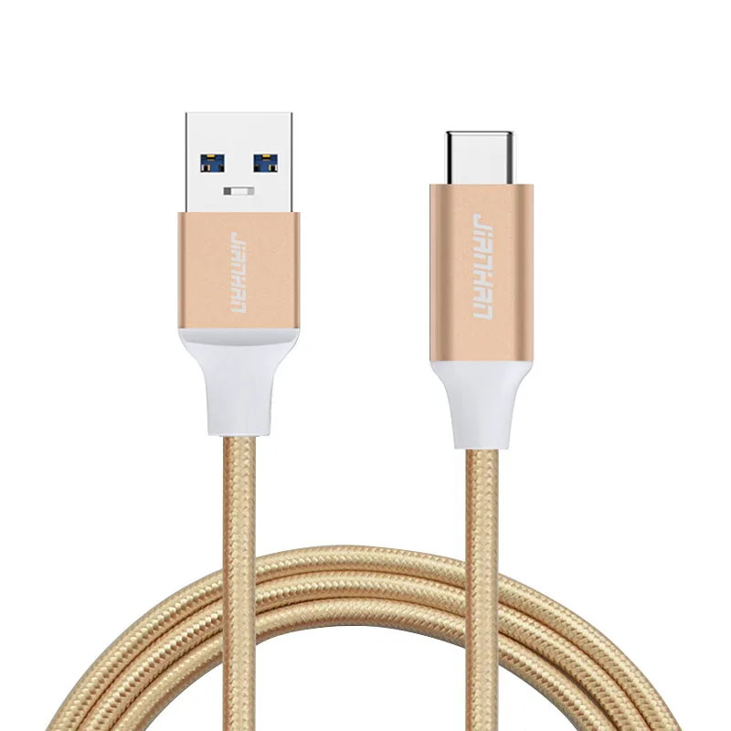Кабель USB C type-C для samsung Galaxy S8 S9 2.4A Быстрая Зарядка телефона USB 3,0 type-C USB кабель для Oppo Find X Xiaomi - Цвет: Gold