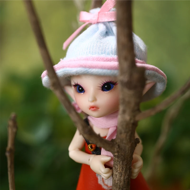 Кукла сказочная FL Realpuki Roro BJD 1/13 розовая со смайликом игрушки для девочек