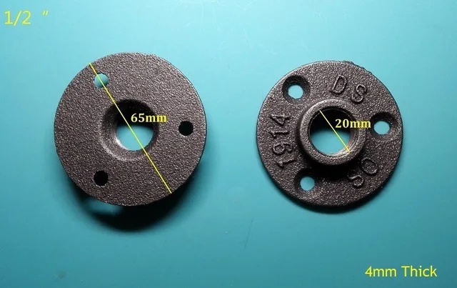 0.5 lnch DN15 8 шт G1/" G3/4" G" ковкое железо литейный фланец Античная основание фланцев кронштейн трубы индустриальный Лофт ретро Настенный декор - Цвет: 0.5 lnch DN15
