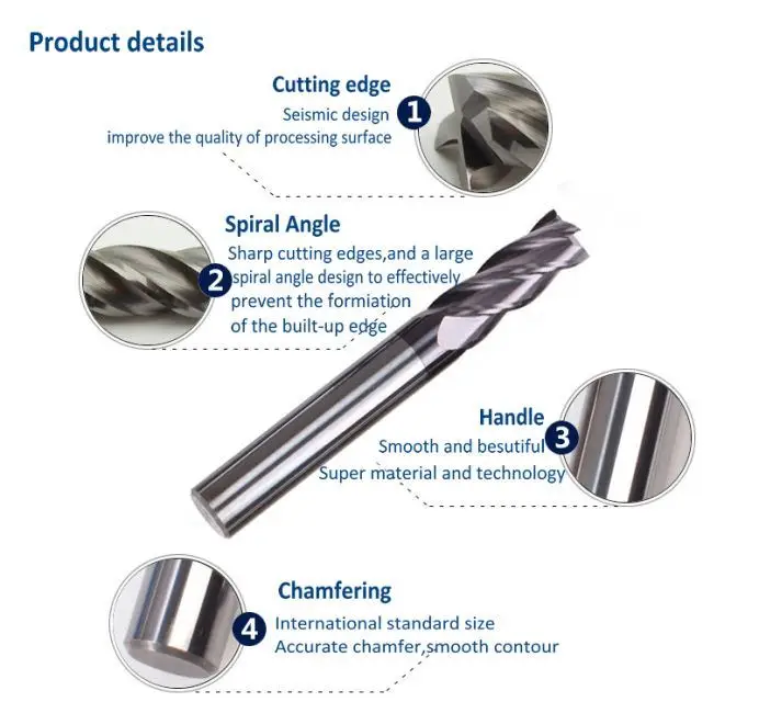 

JF 14 мм 14x45x14x100 Твердосплавные 4 флейты концевые фрезы 50HRC TiAlN с покрытием фрезы плоский длинный размер