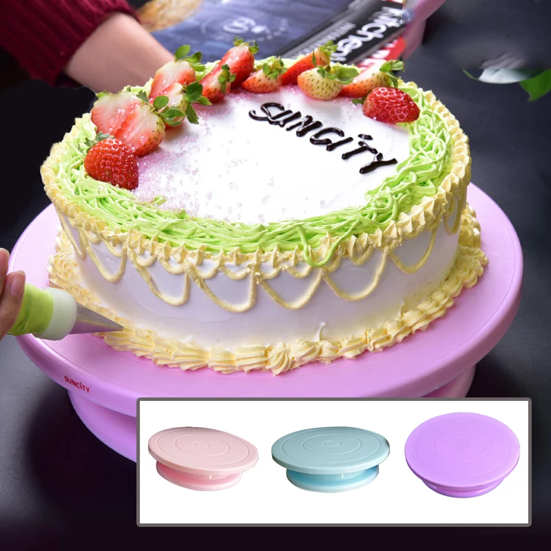 Hoomall украшение торта стол для кухни DIY Аксессуары для выпечки пластиковая пластина для торта вращающийся Противоскользящий Круглый Стенд для торта