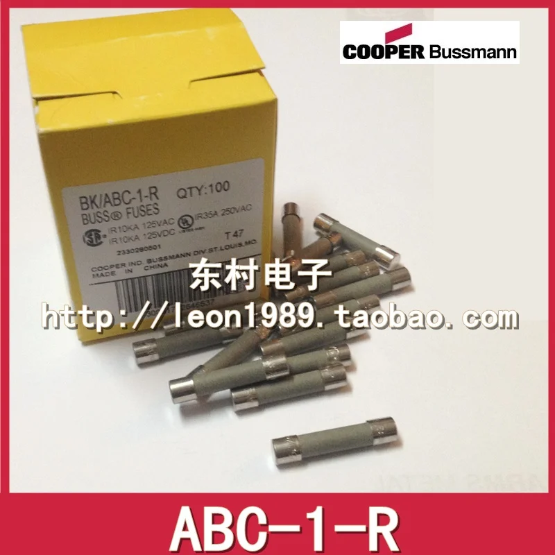 

[SA] Соединенные Штаты BUSSMANN предохранители BUSS FUSE BK / AGC-1-R 1A 250V 6,4*31,7 мм -- 50 шт./лот