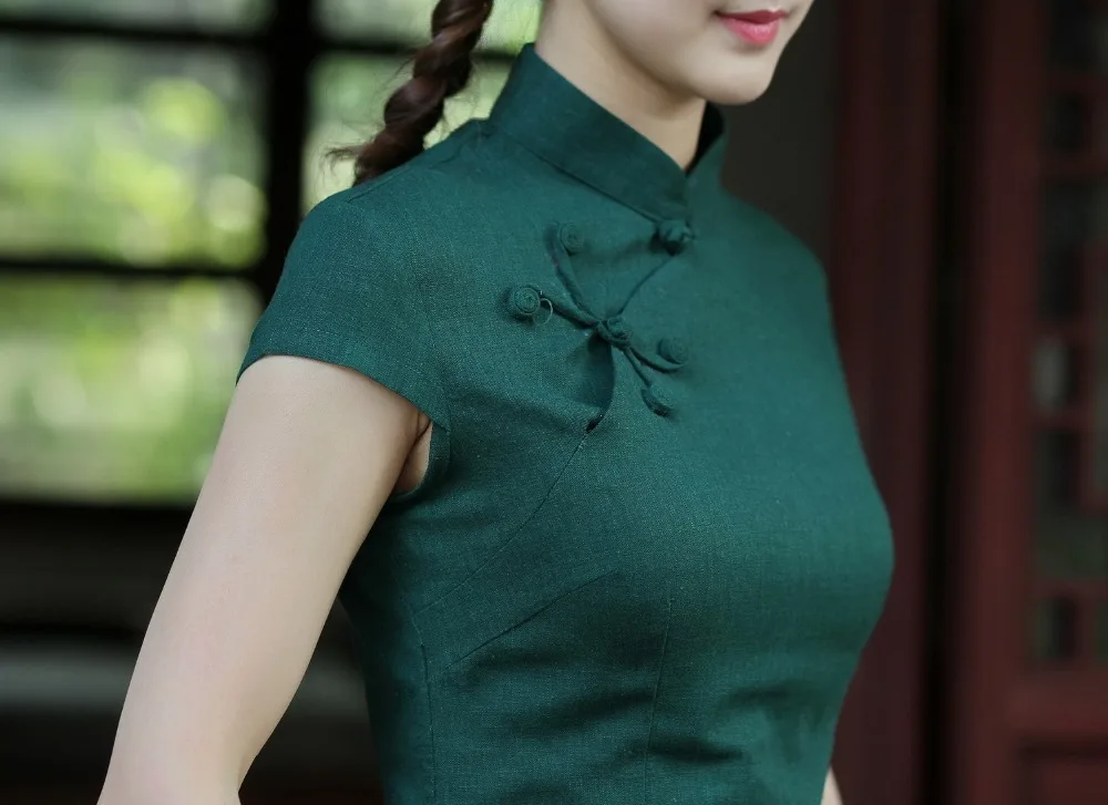 

Shanghai Story New Sale cheongsam shirt chinese tops cheongsam top traditional Chinese Linen Top Linen blouse top 7 style