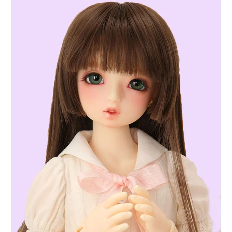 Cateleya BJD Wig Doll Hair Long Straight Tidy Bangs Three-Knife 1/3 1/4 1/6 1/8 Dolls | Игрушки и хобби