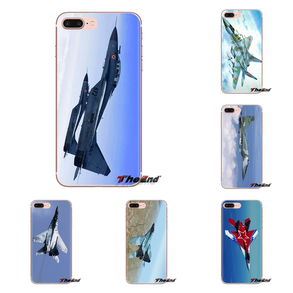 For iPod Touch Apple iPhone 4 4S 5 5S SE 5C 6 6S 7 8 X XR XS Plus MAX Mig 29 Fighter Aircraft Wallpaper Silicone Phone Skin Case |
