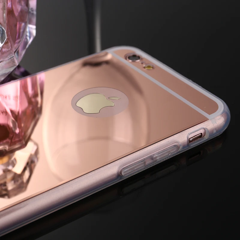 Hot Mirror Electroplating Soft Clear TPU Case For iphone 6 6S 4.7 inch / Plus 5SE 5S 5 SE Back Cover Phone Bags Cases Aifon | Мобильные