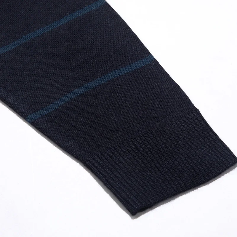 Мужской пуловер свитеры повседневный вязаный полосатый свитер с вязаным крючком