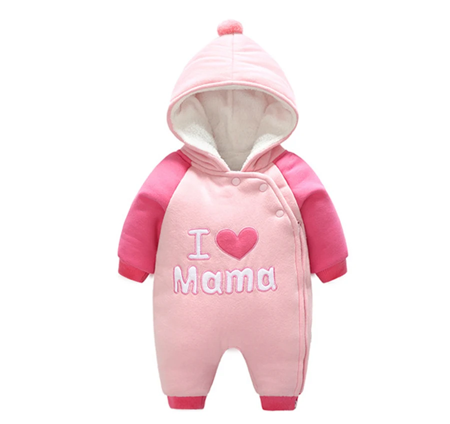 D01 Mama IYEAL одежда для маленьких девочек; Новинка; зимние детские комбинезоны с капюшоном; Плотная хлопковая верхняя одежда с принтом; комбинезон для новорожденных; Детский костюм - Цвет: D01 Mama