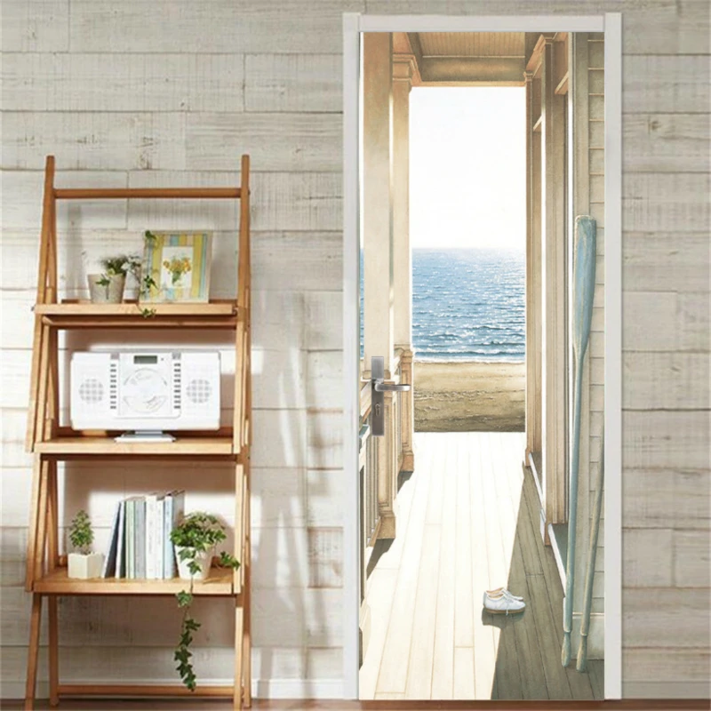 Наклейка на дверь водонепроницаемый 3d оригинальность ПВХ с пасты бумага для