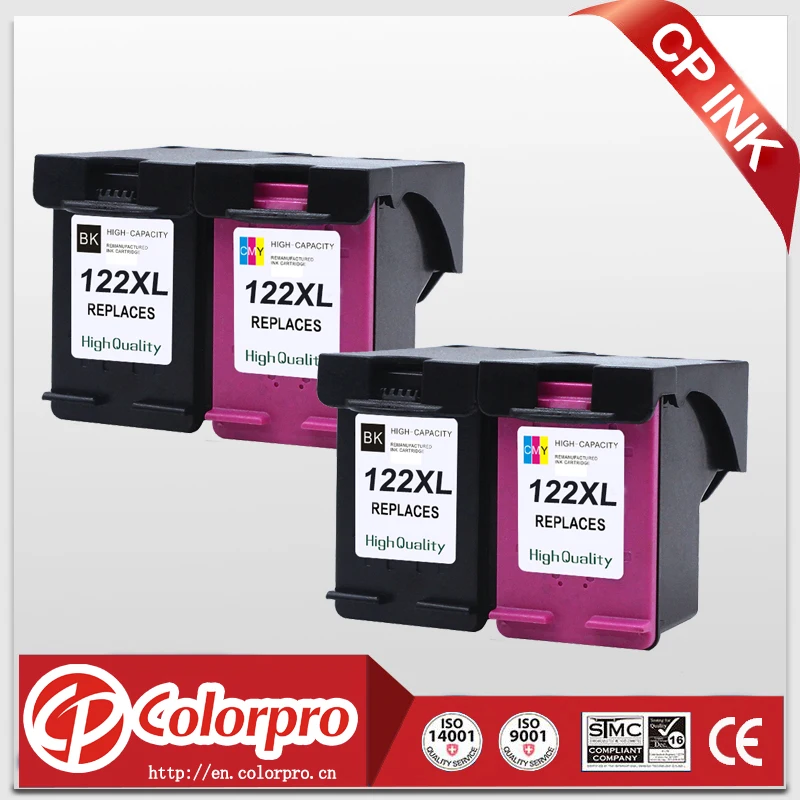 Сменный чернильный картридж CP 122 для HP 122XL Deskjet 1050a 1050 2050 2050s 3050A 3052A 3054 1010 1510 2540 (2BK/2C)|hp