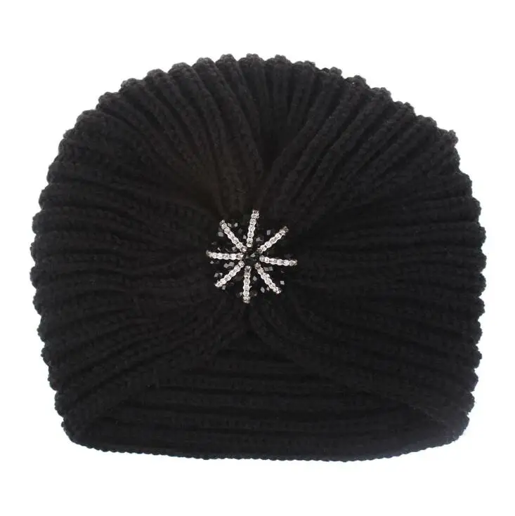 2018 новые женские зимние шапочки Женские теплые мусульманские индийские шляпы