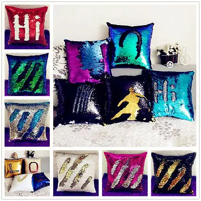 Модные DIY двусторонние пайетки Русалка наволочка слэш Магия пледы Блестящий