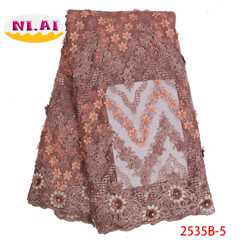 Африканская черная кружевная ткань 3D цветок 2019 кружево для африканской свадьбы