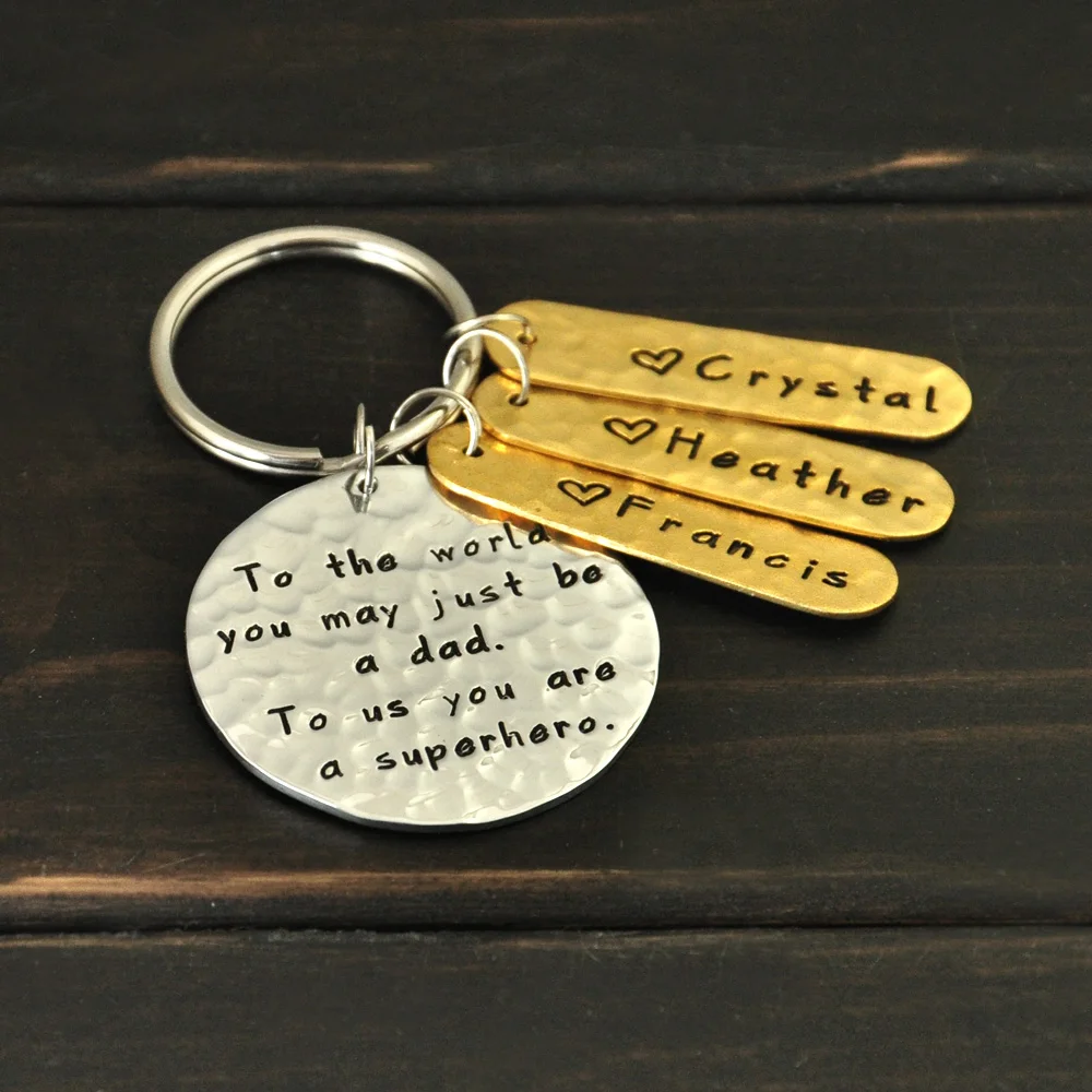 Персонализированные брелки для папы пользовательские именные