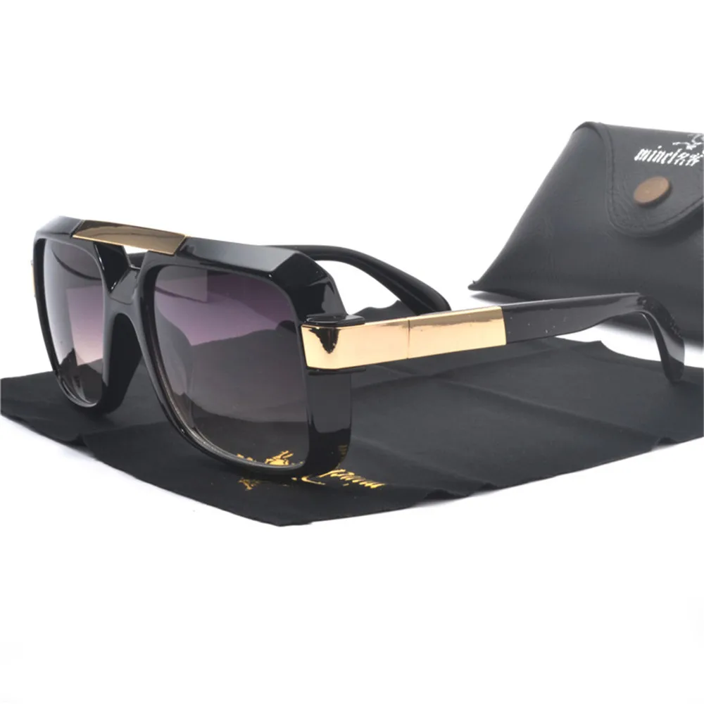 Ретро негабаритных мужские Квадратные Солнцезащитные очки 2019 Роскошные