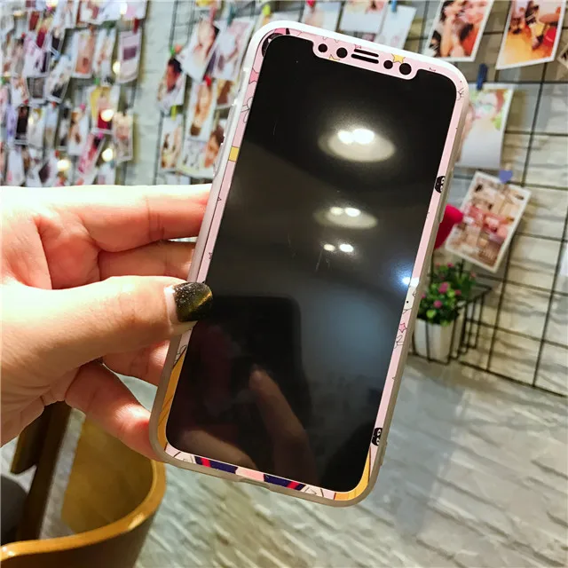 Мультфильм Сейлор Мун My Melody узор закаленное стекло для iPhone 7 8 Plus защита экрана защитное стекло пленка для iPhone X XS