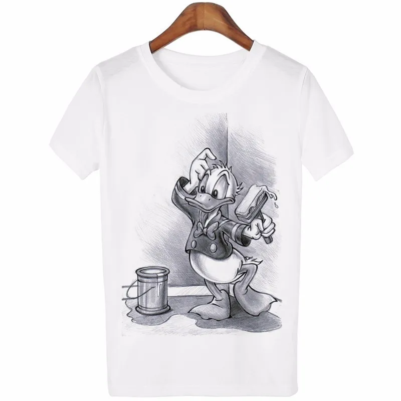 2019 new summer women's cute cartoon O-neck casual short-sleeved T-shirt | Женская одежда