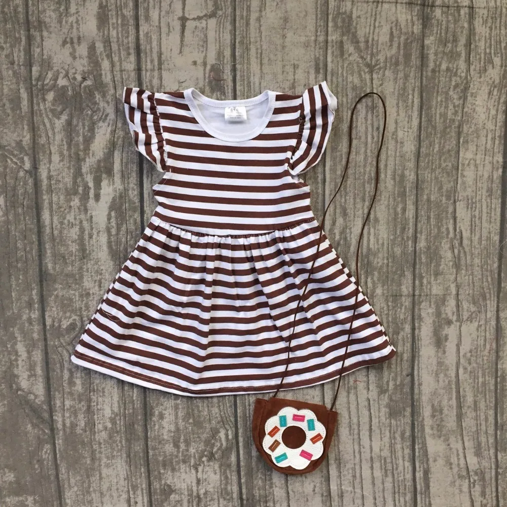 baby girls clothes dress summer stripes children boutique with matching purse clothing sets | Детская одежда и обувь