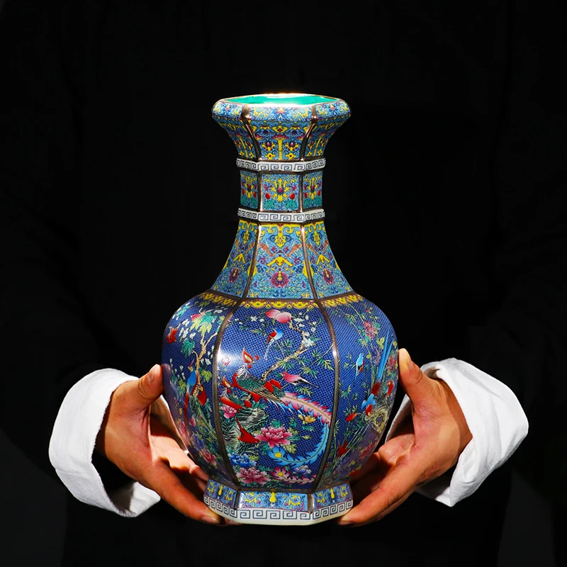Цзиндэчжэнь изделия ручной работы под старину династии Цин qianlong Эмаль Золотая