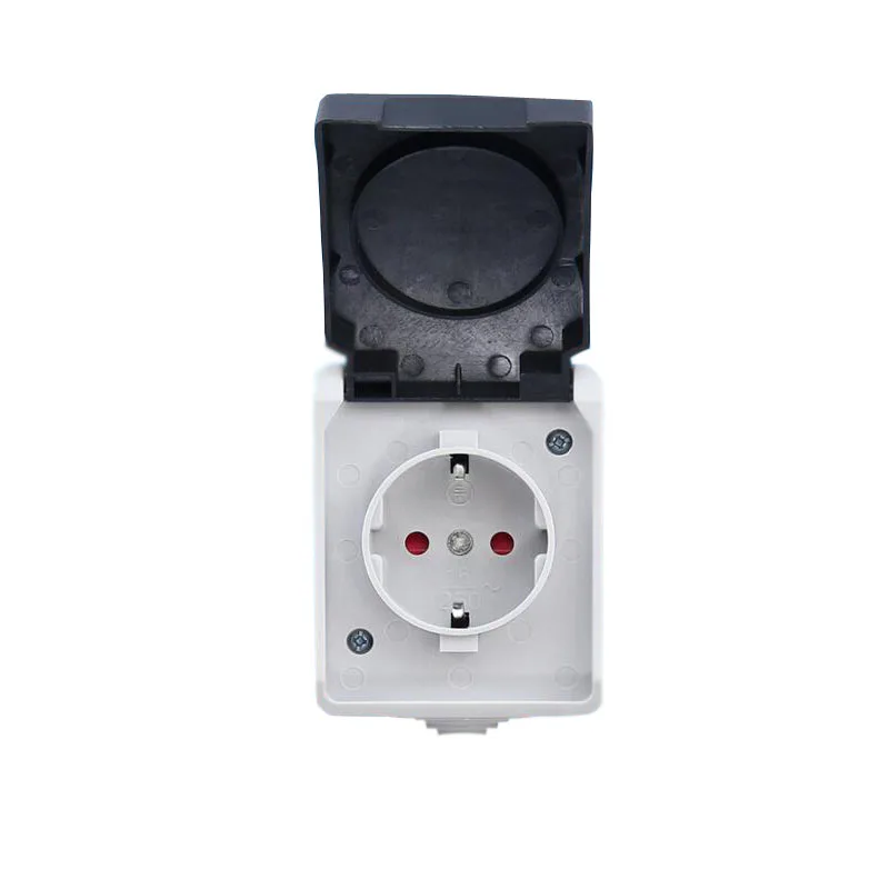 16A Европейский стандарт настенный выход поверхностного монтажа IP44