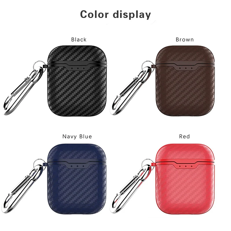Новый карбоновый чехол для наушников Защитный AirPods Bluetooth беспроводной Чехол Apple