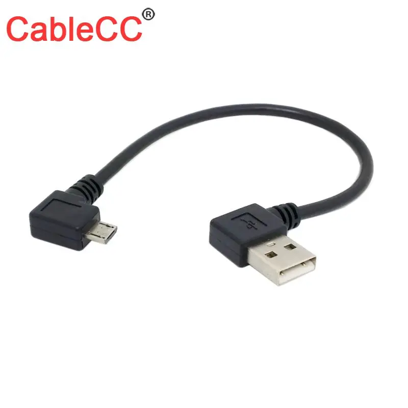 Кабель удлинитель Xiwai с позолоченными контактами 90 градусов разъем USB 2 0 на Micro B