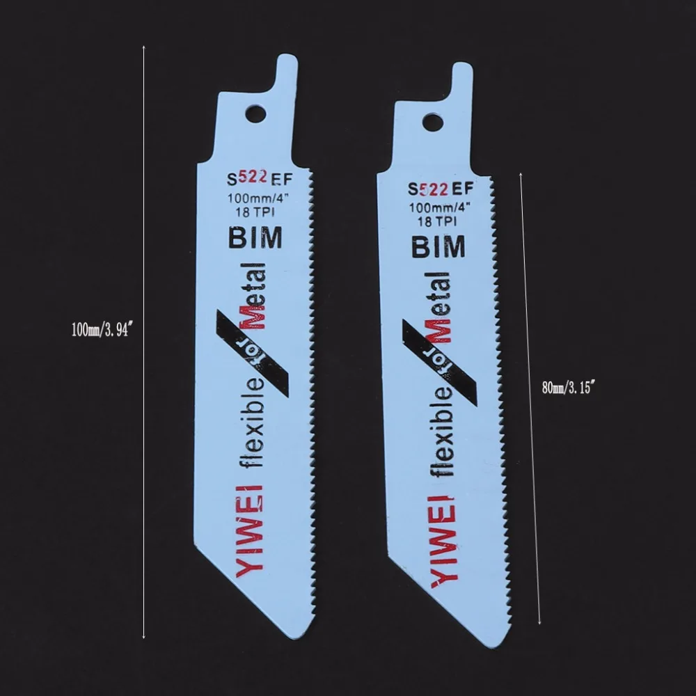 YIWEI 2 шт. прочный BIM S522EF/S522AF 100 мм 4 ''сабельная пила для резки металла