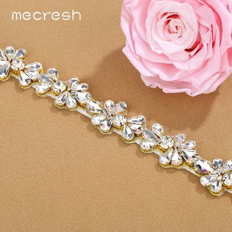 Цветы из горного хрусталя Mecresh ремни свадебного платья для женщин аксессуары