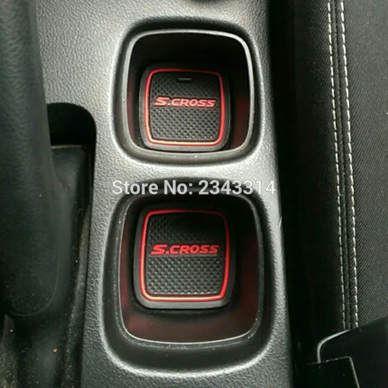 Нескользящий латексный коврик для дверей Suzuki SX4 S-Cross S 2014-2018 нескользящий чашки