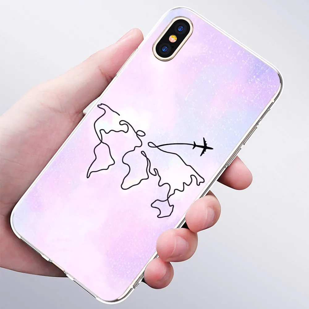 014 Модный мягкий силиконовый чехол с рисунком самолета для Apple iPhone 11 Pro XS MAX XR X 7 8 Plus 6 6s Plus 5 5C 5S SE TPU - Цвет: 014