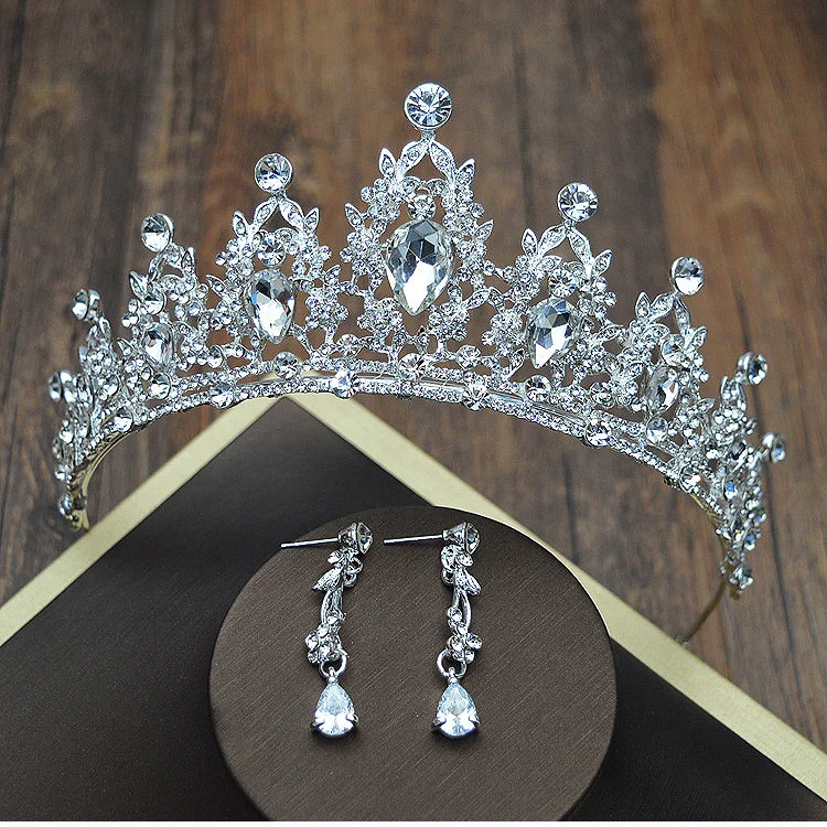 Модный дизайн; 3 шт. в комплекте; Tiaras Coroas Nupciais Do Casamento Conjunto de Joias Acessorios