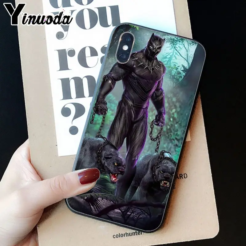 A14 Yinuoda Marvel Heroes Черная пантера Новинка чехол для телефона Fundas для Apple iPhone 8 7 6 6 S плюс X XS MAX 5 5S SE XR крышка мобильного телефона - Цвет: A14