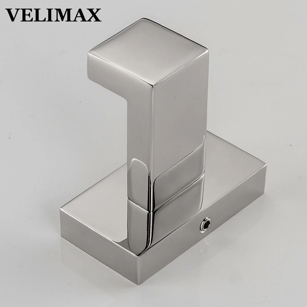 VELIMAX современный один крючок Нержавеющая сталь одинарный настенный Полотенца