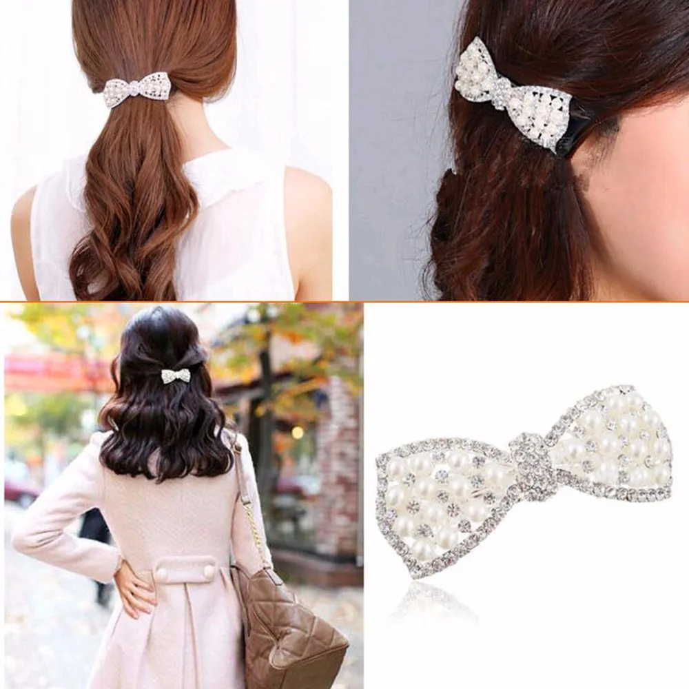 TOMTOSH модная женская заколка для волос со стразами и бантом на голову украшения