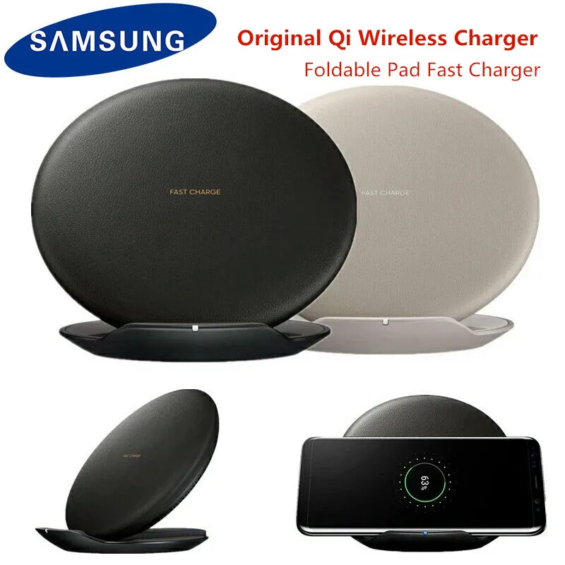 Оригинальное Беспроводное зарядное устройство samsung S8 Qi Smart Quick Charge для iPhone X XR XS