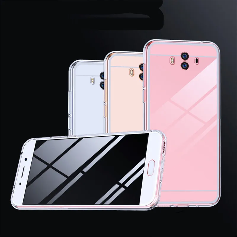 Чехол для Huawei P20 Lite P40 P30 роскошный зеркальный мягкий чехол из ТПУ Mate 20 Pro 8 9 10 Y5 Y6 Y7 Y9
