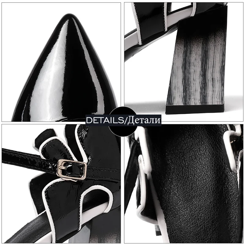 Сандалии женские на высоком каблуке с острым носком и ремешком