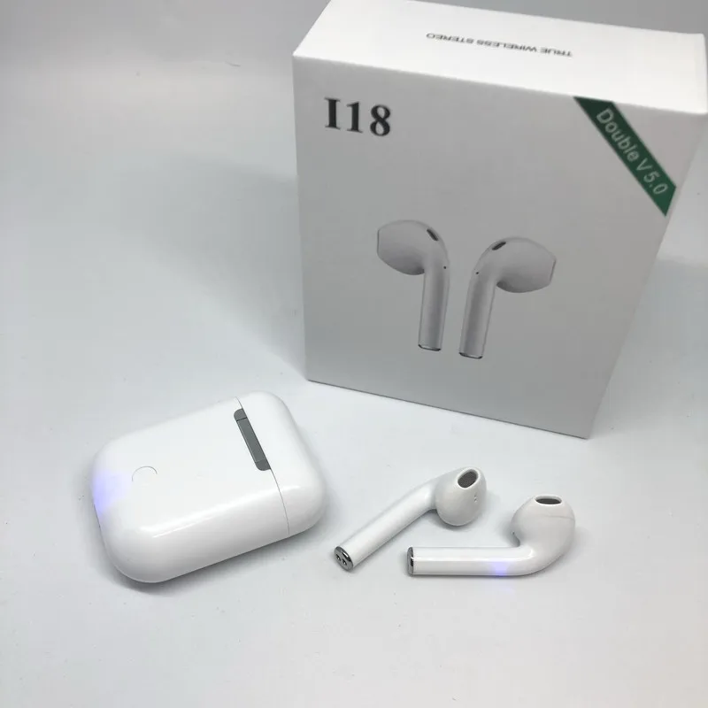 2019NEW i18 наушники вкладыши TWS Bluetooth с сенсорным управлением наушников Беспроводной