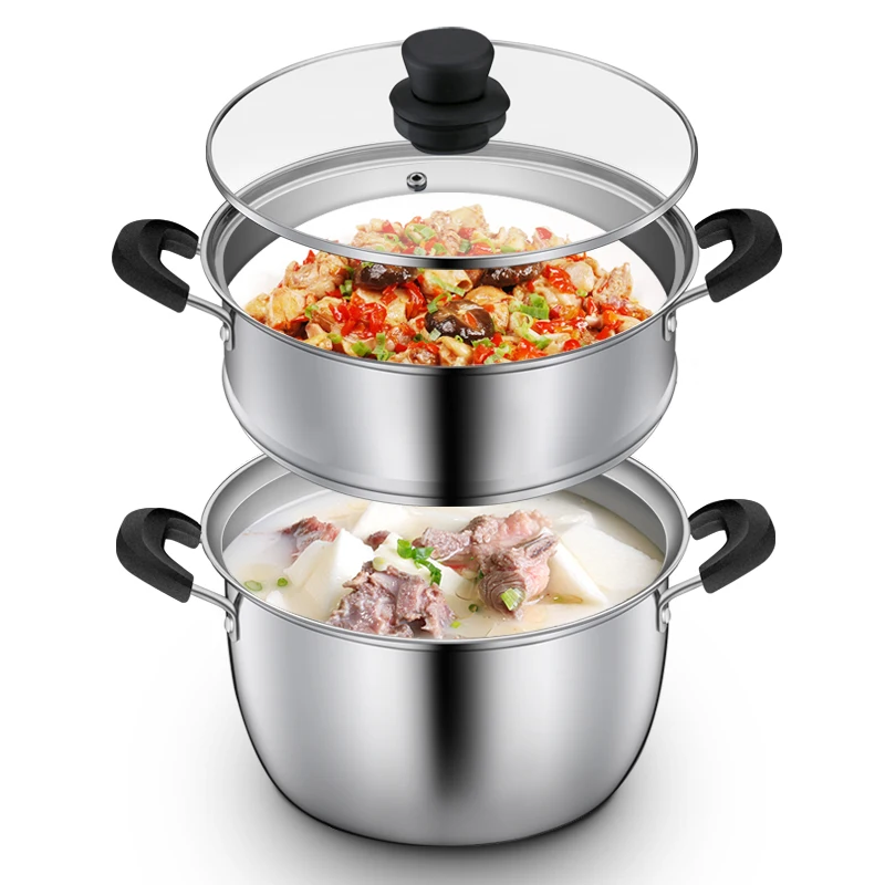 Кастрюля из нержавеющей стали для приготовления пищи 8 литров|stainless steel steamer|stainless
