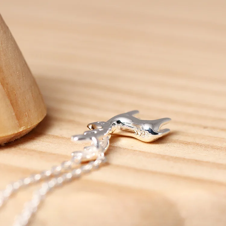 Elk necklace women gift 100% 925 Sterling silver nacklace Jewellery Clavicle chain pendant charms | Украшения и аксессуары